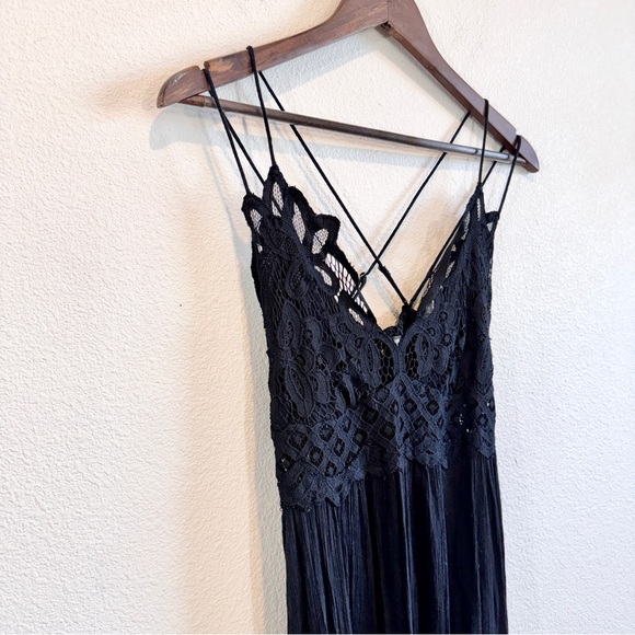 FP One Adella Mini Slip Dress Womens L Black Bohemian Festival Fairy Grunge Boho - Picture 3 of 12